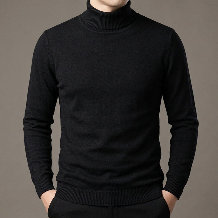 Velour Men's Turtleneck Sweater - Winter Essential