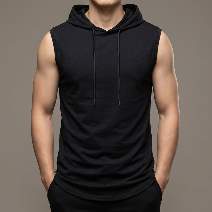 Nyxvor Athletic Hooded Sleeveless Training Shirt for Men