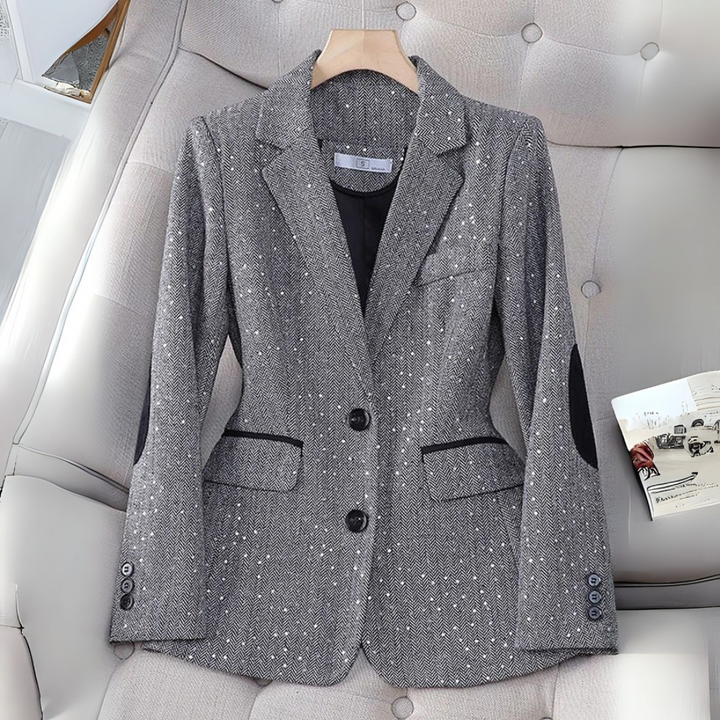 Tweed Elbow-Patch Blazer