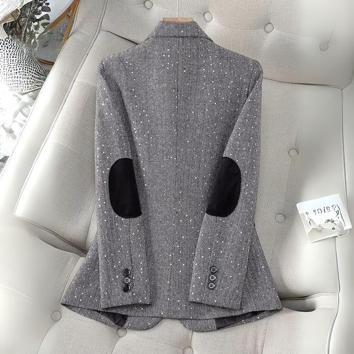 Tweed Elbow-Patch Blazer