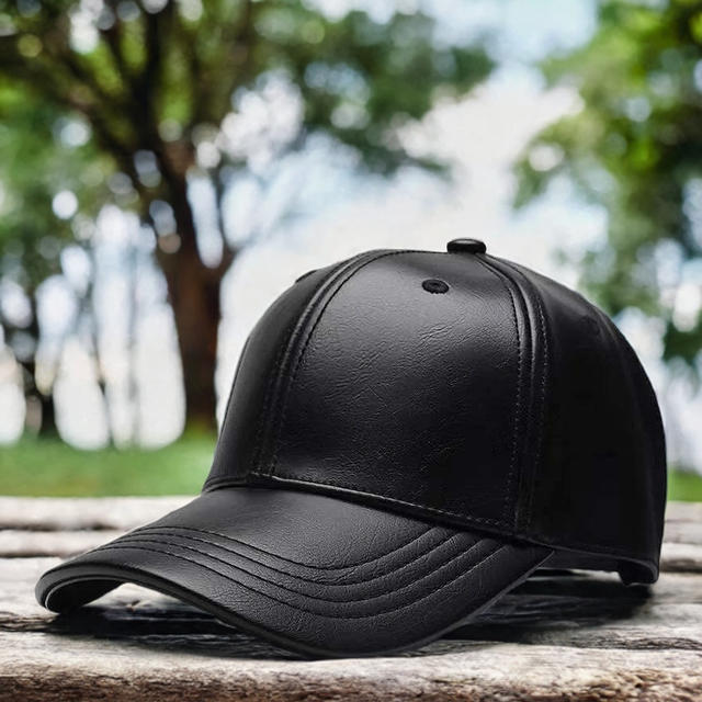 Genuine leather cap