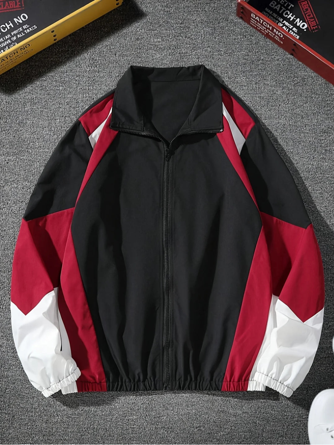 Men's Lightweight Windbreaker Jacket - Full Zip Color-Block Jacket