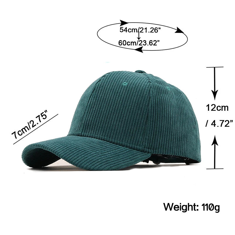 Minimalist Corduroy Baseball Cap