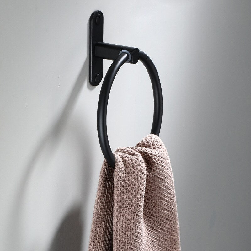 Matte Black Towel Holder