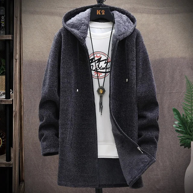 Men's Hooded Fleece Cardigan