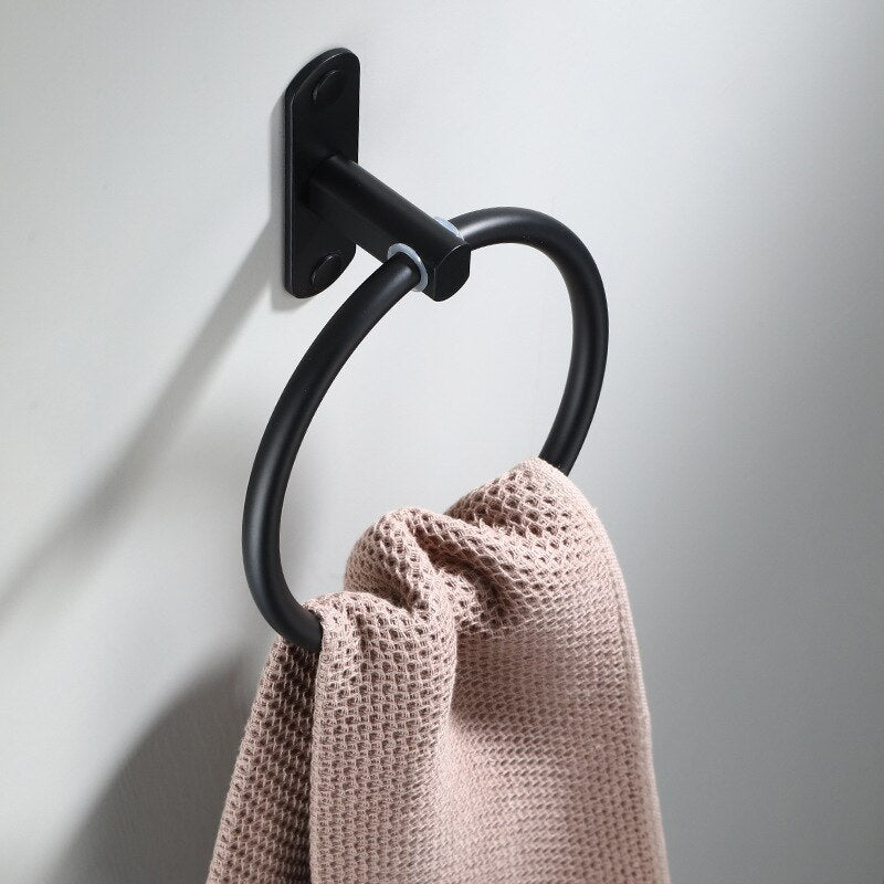 Matte Black Towel Holder