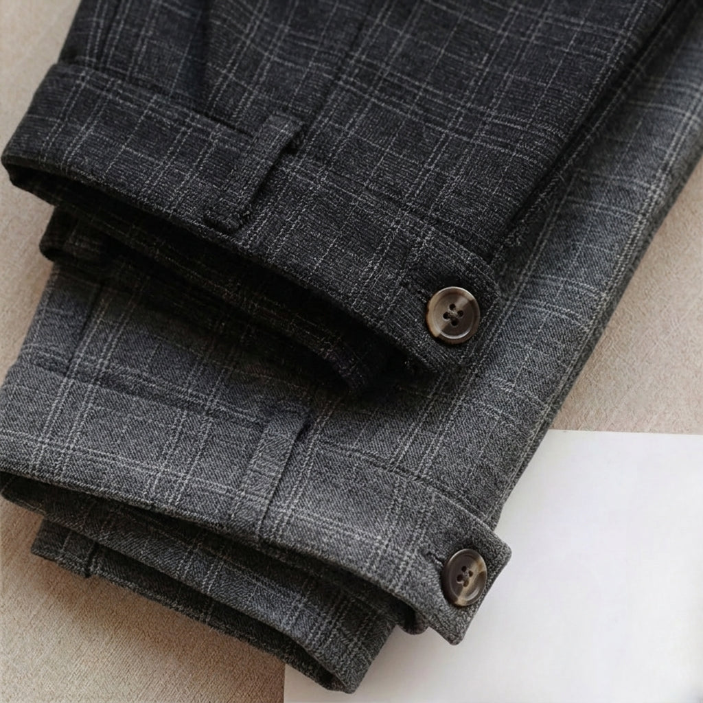 Elegant Checked Dress Trousers