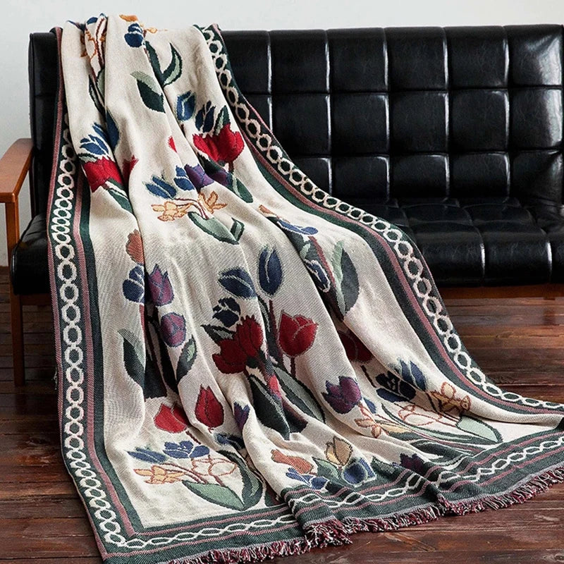 Floral Tapestry Throw