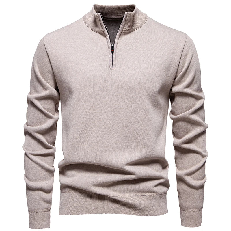 Men's Half-Zip Sweater - Business Casual Knit Pullover