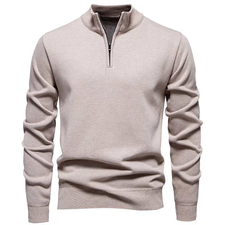 Men's Half-Zip Sweater - Business Casual Knit Pullover