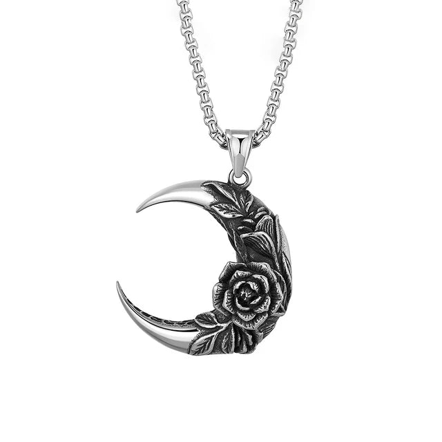 Stainless Steel Moon Pendant