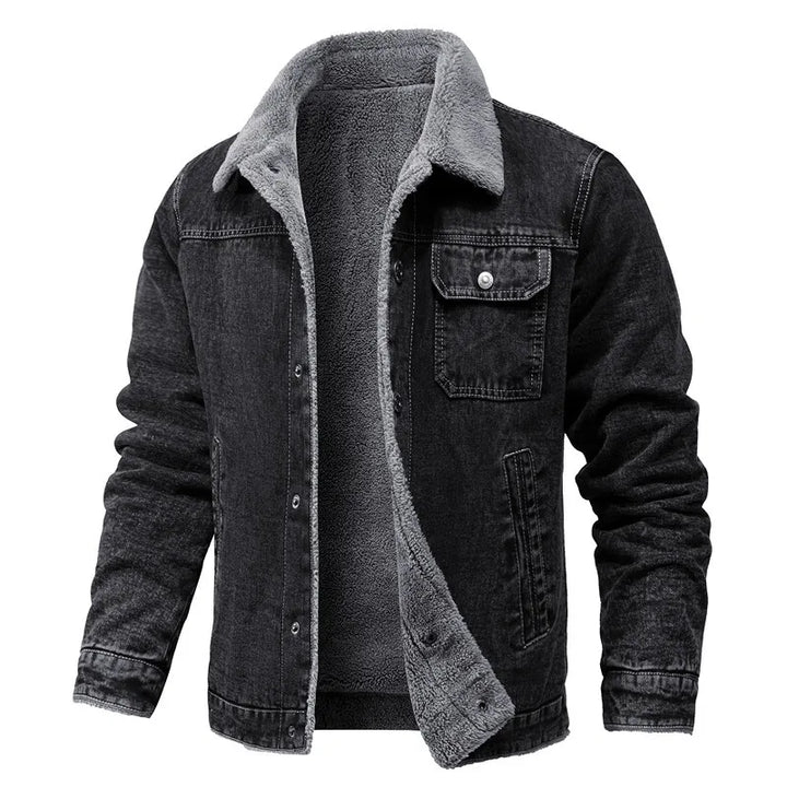 Men's Sherpa Denim Jacket - Fleece Lined Jacket