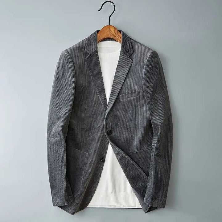 Vertical Stripe Corduroy Blazer