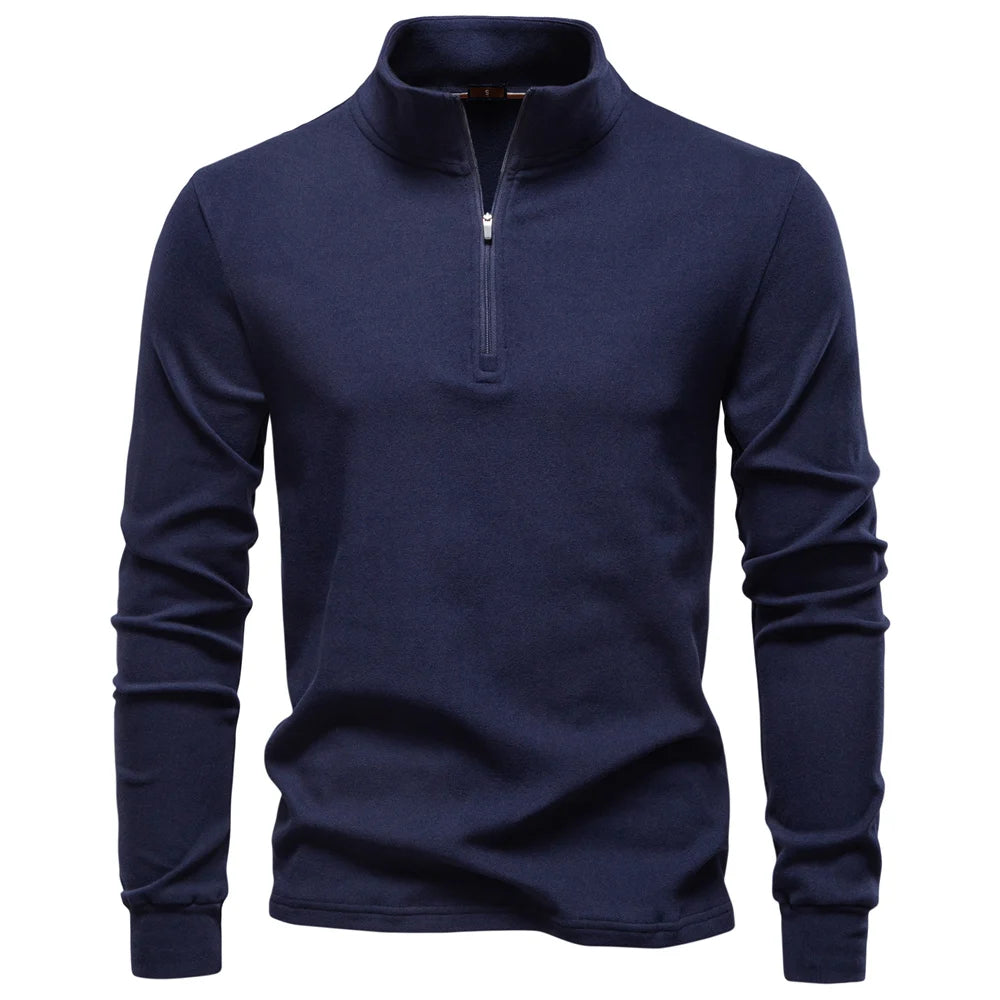 Men's Quarter Zip Sweatshirt - Fleece Mock Neck Pullover