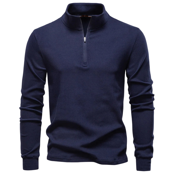 Men's Quarter Zip Sweatshirt - Fleece Mock Neck Pullover