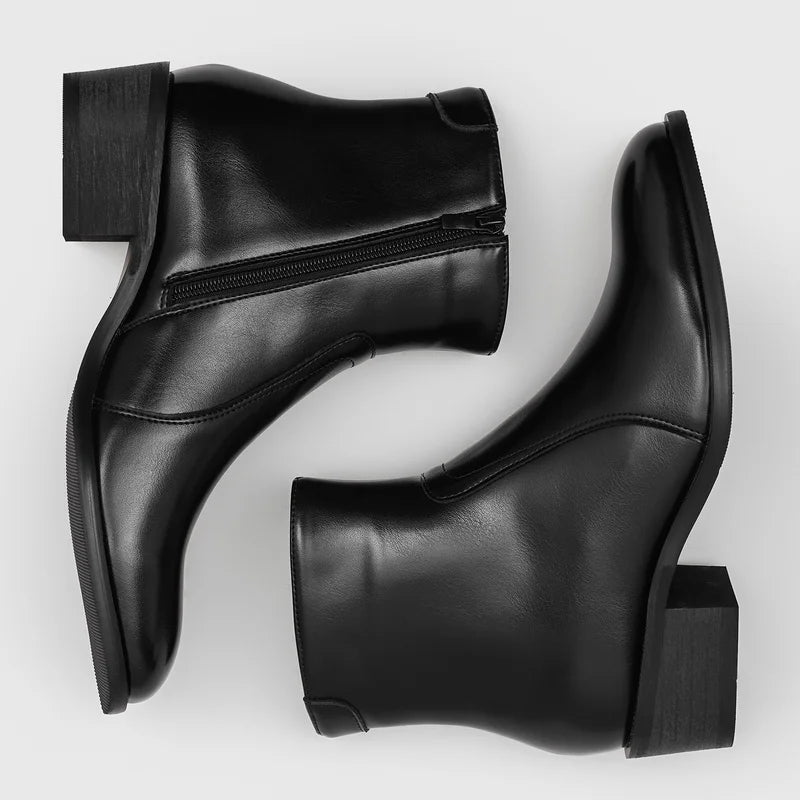 Men's Leather Chelsea Boots - Business Casual Ankle Boots