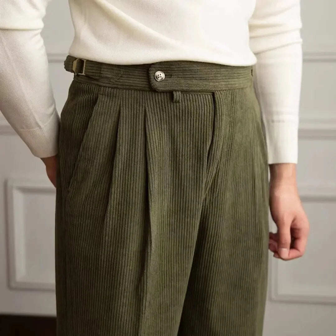 Naples High-Waist Pleated Trousers