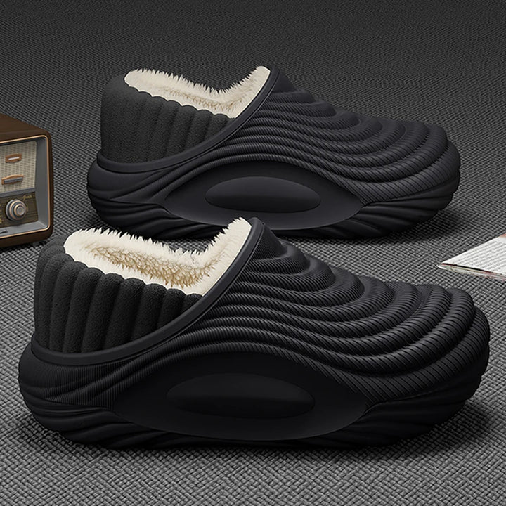 Women's Chunky Platform Slippers - Waterproof Winter Slides