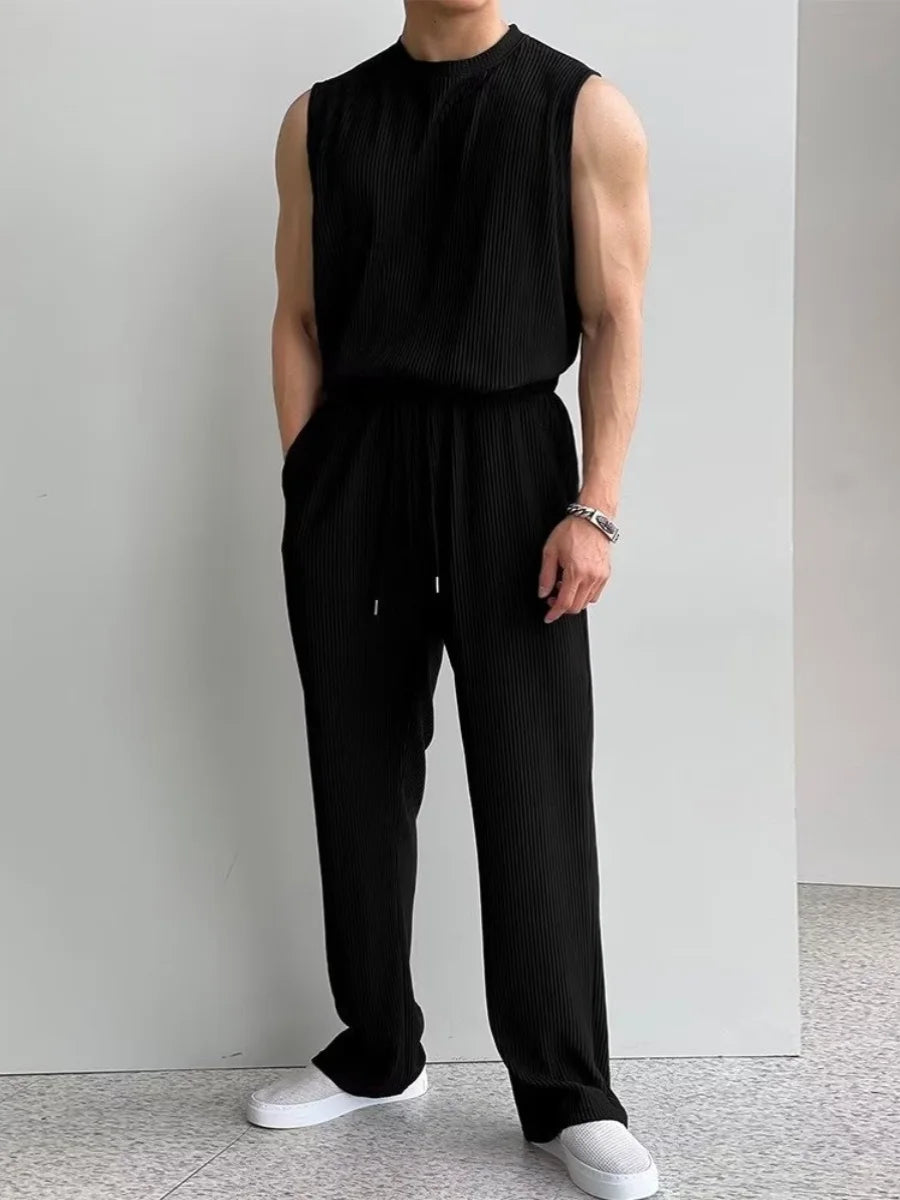Vitalux Men's Fitness Tank Top and Pants Set for Training