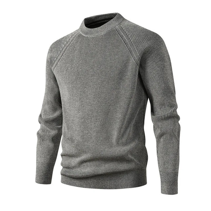 Men's Round Neck Pullover Sweater - Raglan Sleeve Knit Sweater