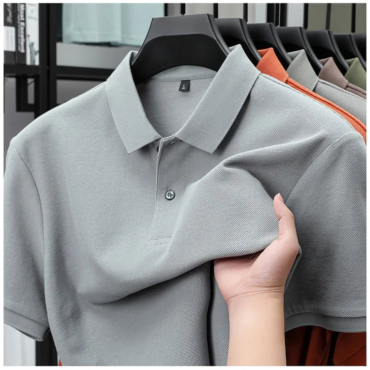 Nymero Cotton Polo Shirt - Multi-Color Classic Men's Golf Tee
