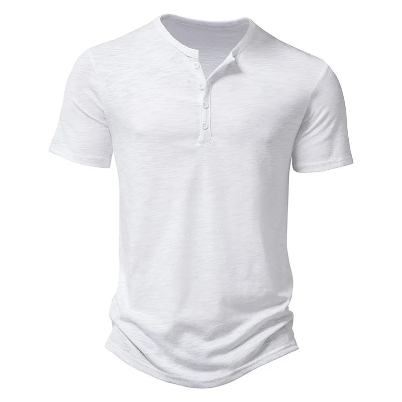 Veridian Men's Henley Collar Short Sleeve Casual T-Shirt