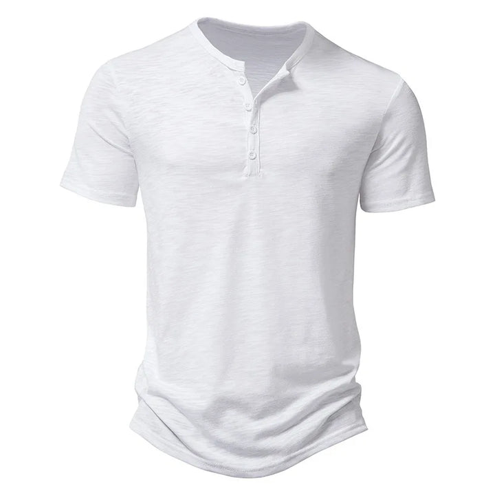 Veridian Men's Henley Collar Short Sleeve Casual T-Shirt