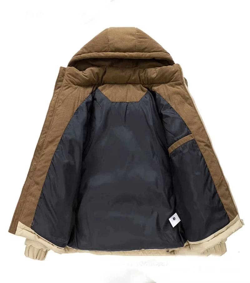 Men's Winter Jacket -Warm Cotton Jacket Fleece Lined