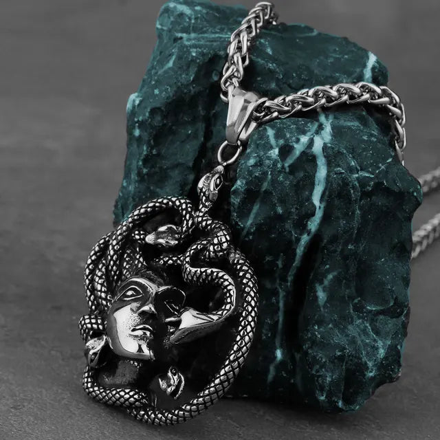 Gothic Medusa Pendant Necklace