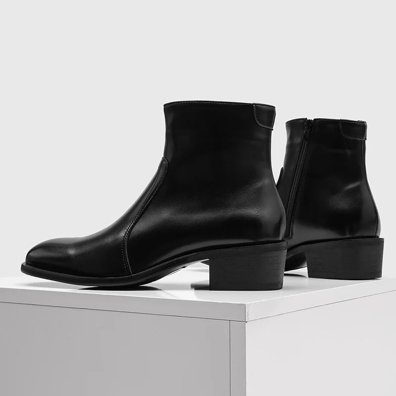 Men's Leather Chelsea Boots - Business Casual Ankle Boots