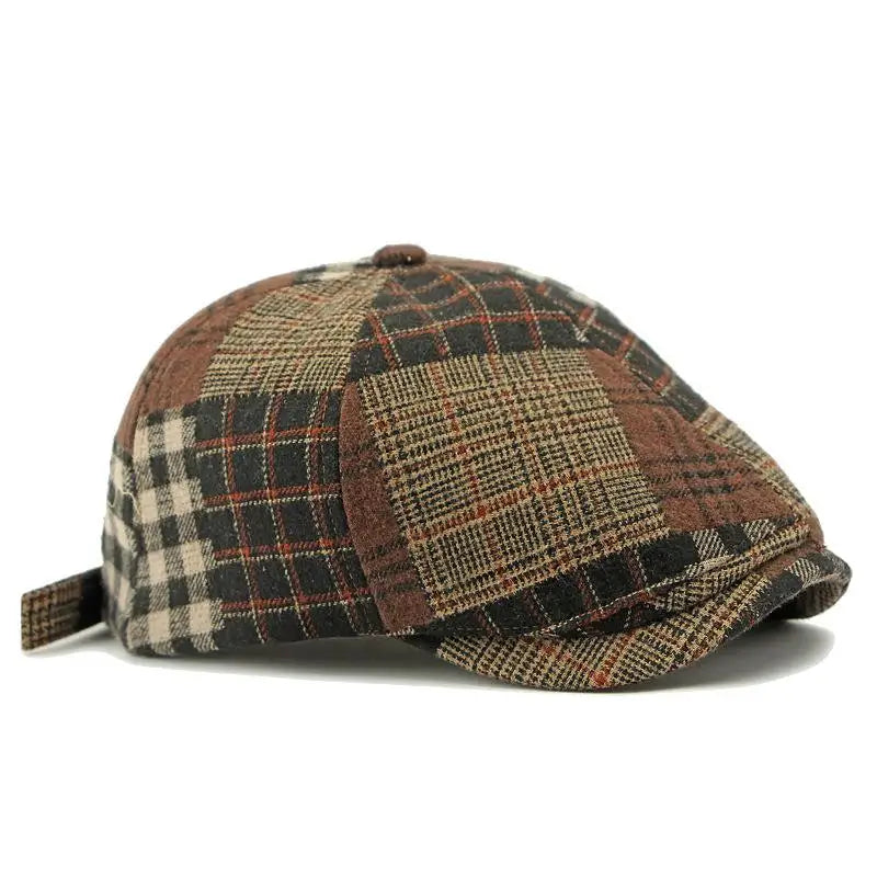 Vintage Patchwork Tweed Cap