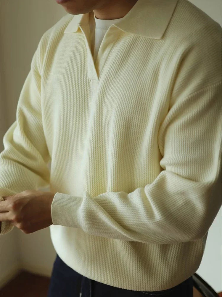 Cozy Knit Polo Sweater