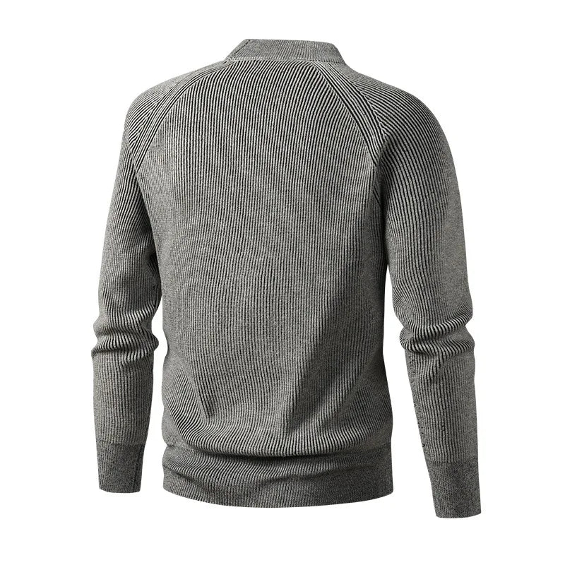 Men's Round Neck Pullover Sweater - Raglan Sleeve Knit Sweater