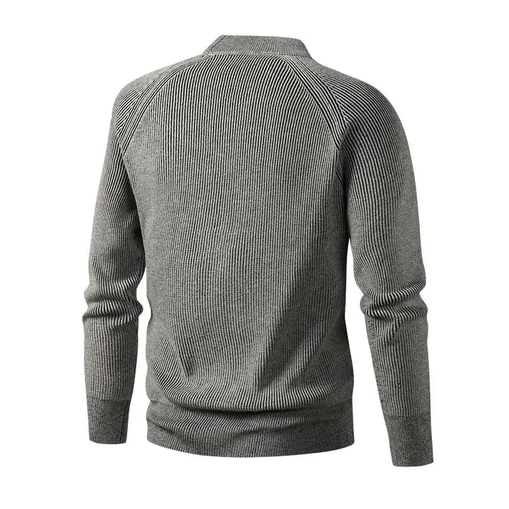 Men's Round Neck Pullover Sweater - Raglan Sleeve Knit Sweater