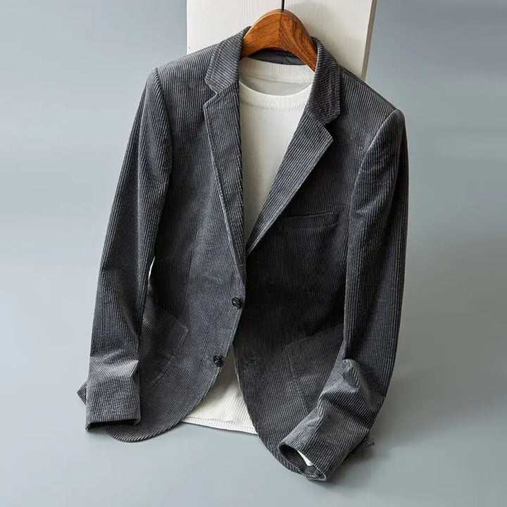 Vertical Stripe Corduroy Blazer