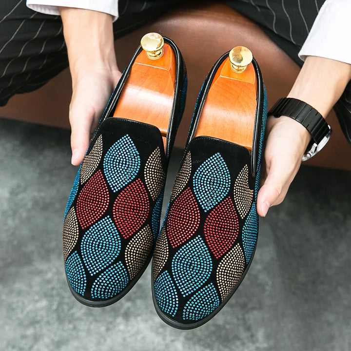 Geometric Pattern Loafers