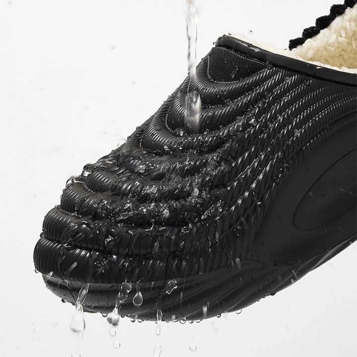 Women's Chunky Platform Slippers - Waterproof Winter Slides