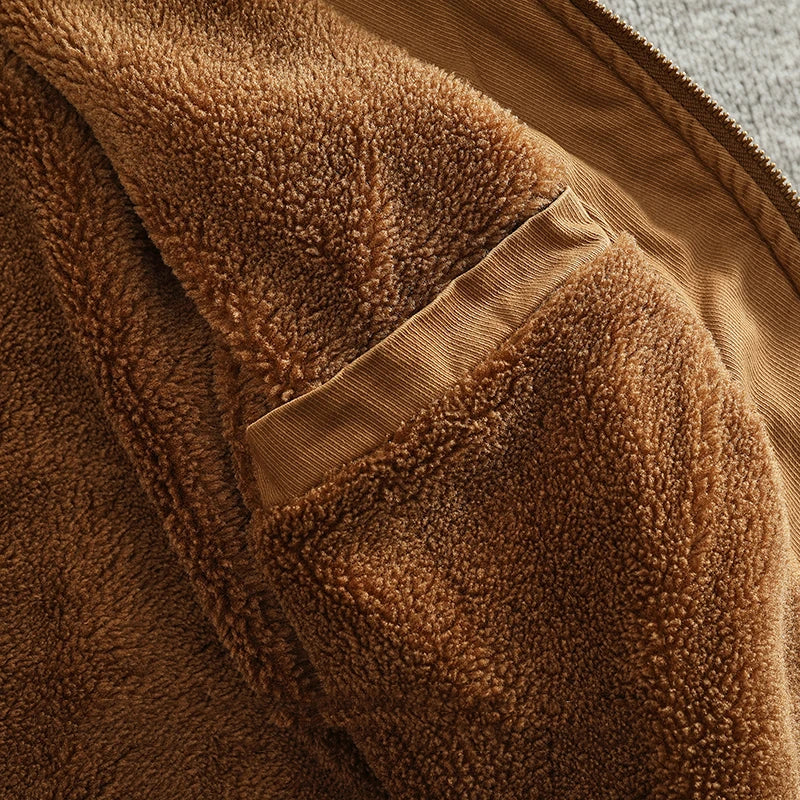 Luxury Shearling-Lined Winter Bomber