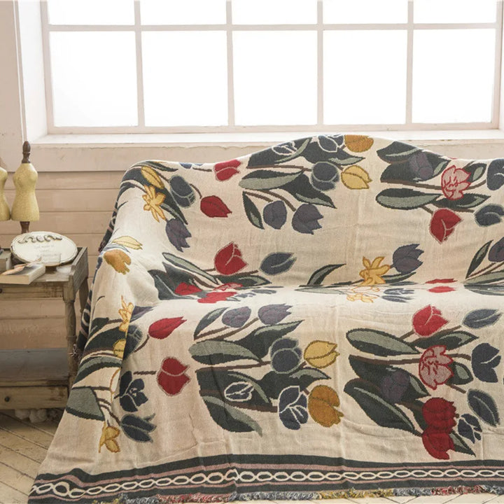 Floral Tapestry Throw