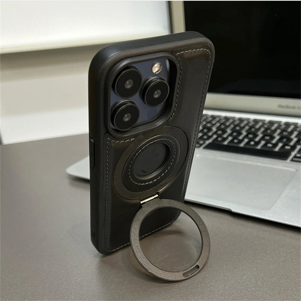 Magnetic Leather Phone Case