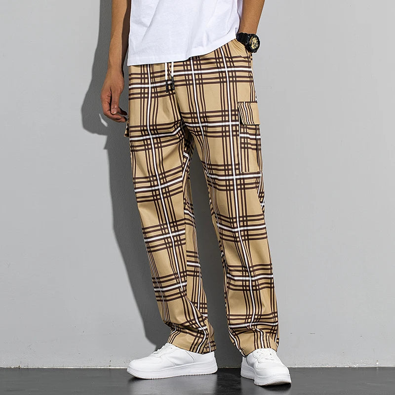 Checked Cargo Trousers