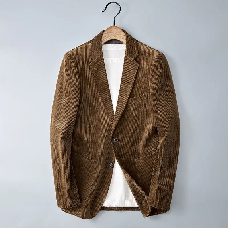 Vertical Stripe Corduroy Blazer