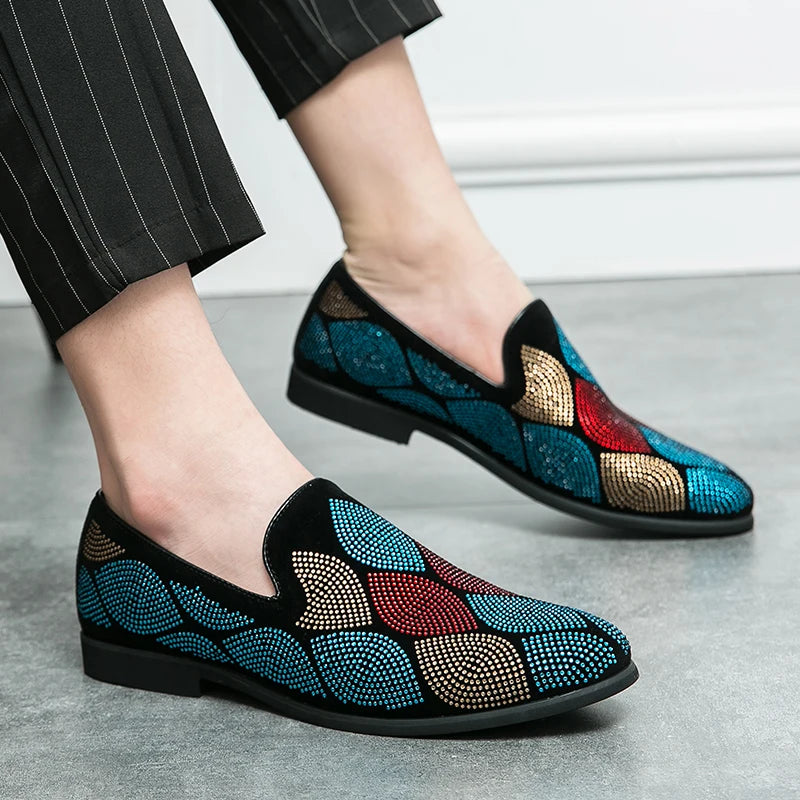 Geometric Pattern Loafers