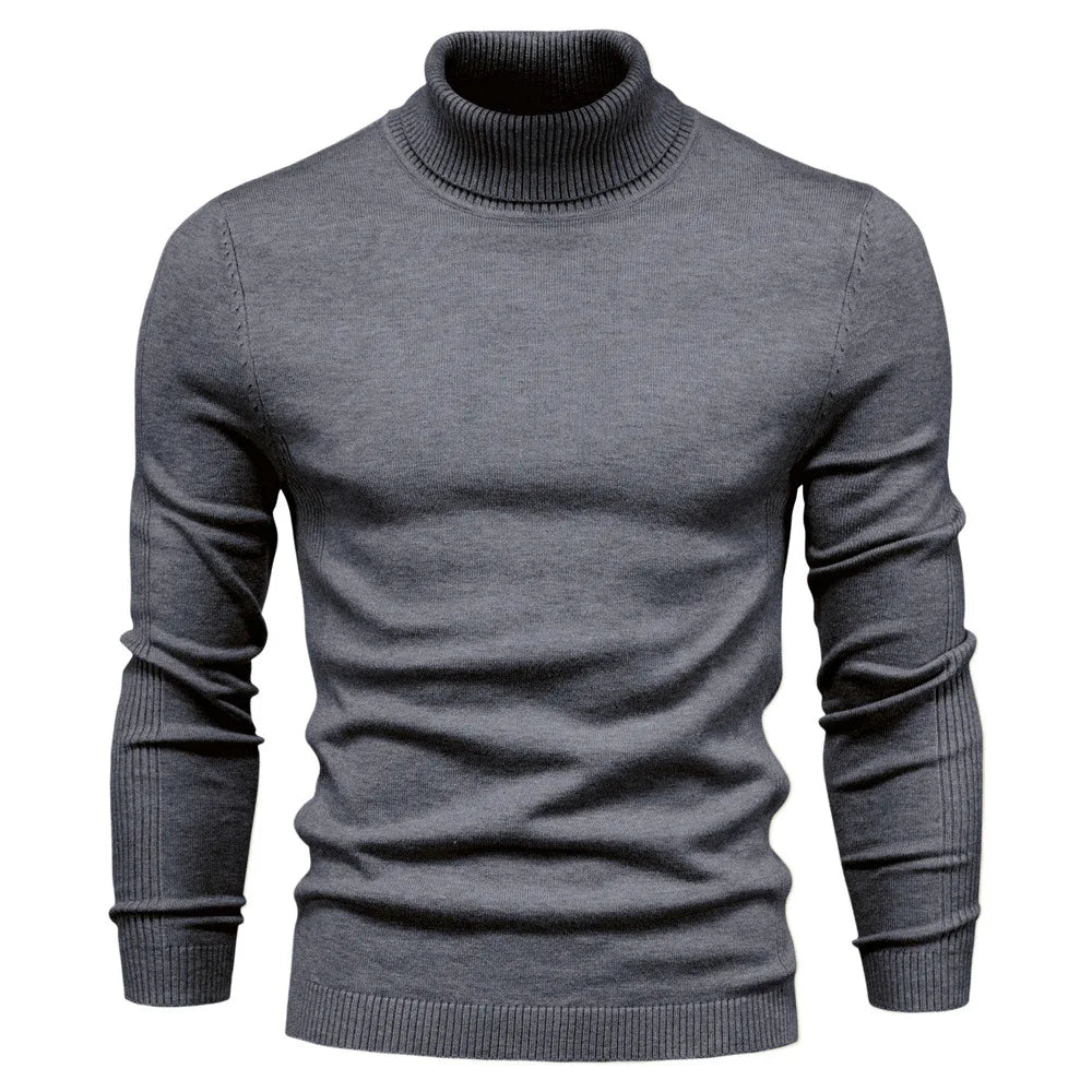 Velour Men's Turtleneck Sweater - Winter Essential