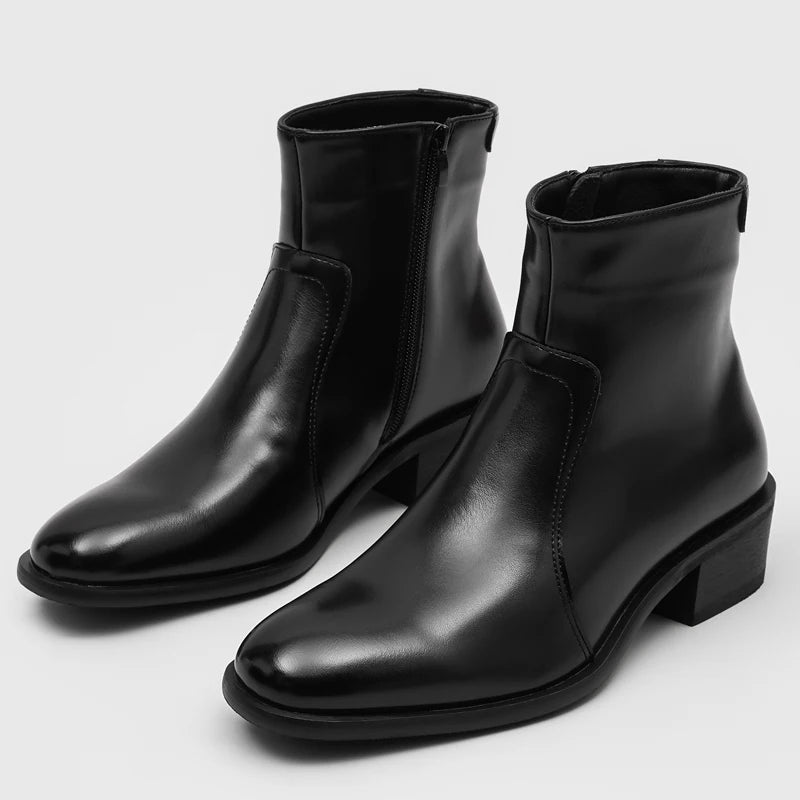 Men's Leather Chelsea Boots - Business Casual Ankle Boots