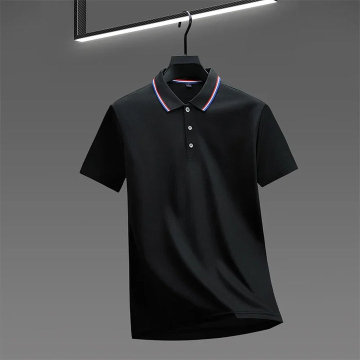 Nyven Classic Men's Solid Color Short-Sleeve Polo Shirt