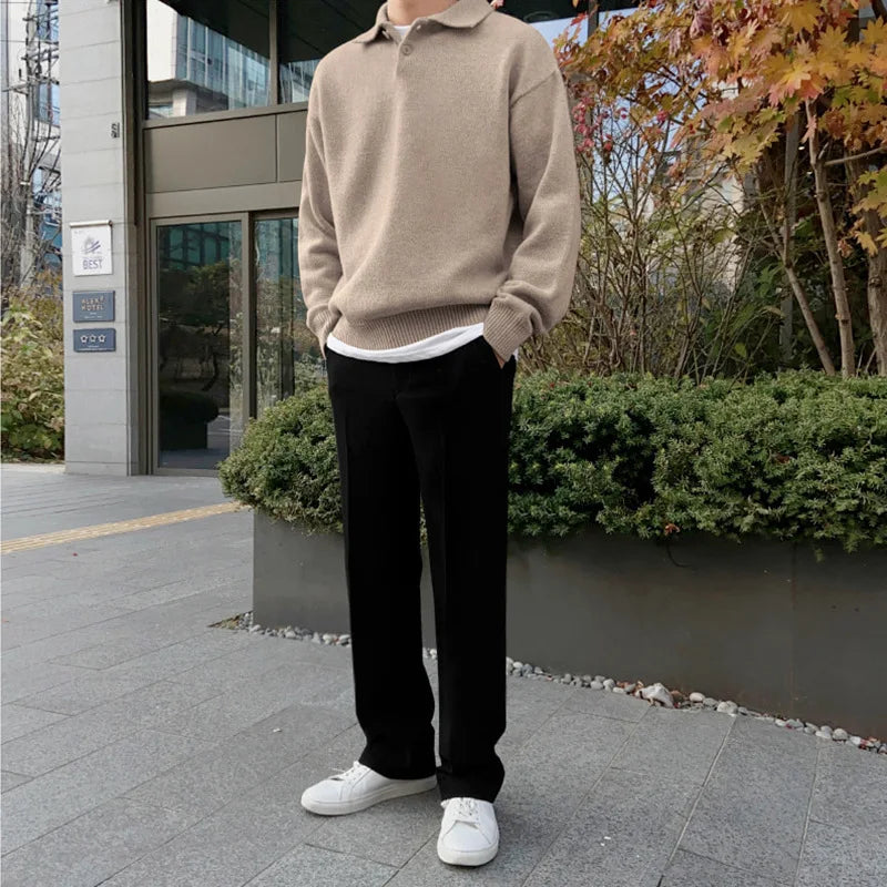 Cozy Knit Polo Sweater