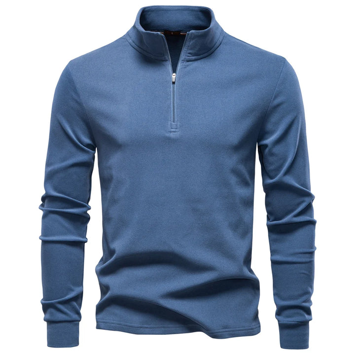 Men's Quarter Zip Sweatshirt - Fleece Mock Neck Pullover