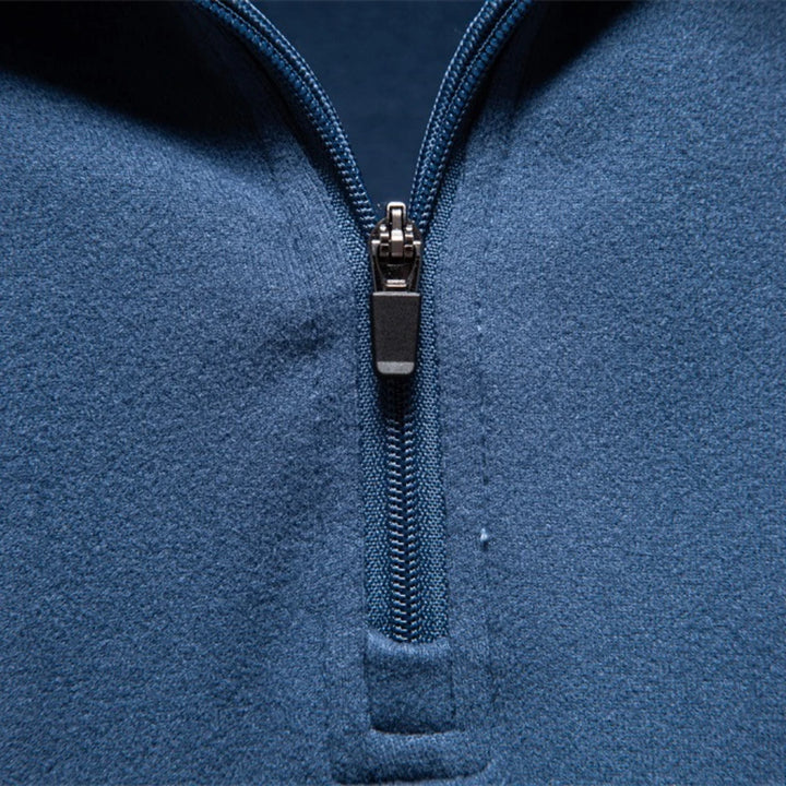 Men's Quarter Zip Sweatshirt - Fleece Mock Neck Pullover
