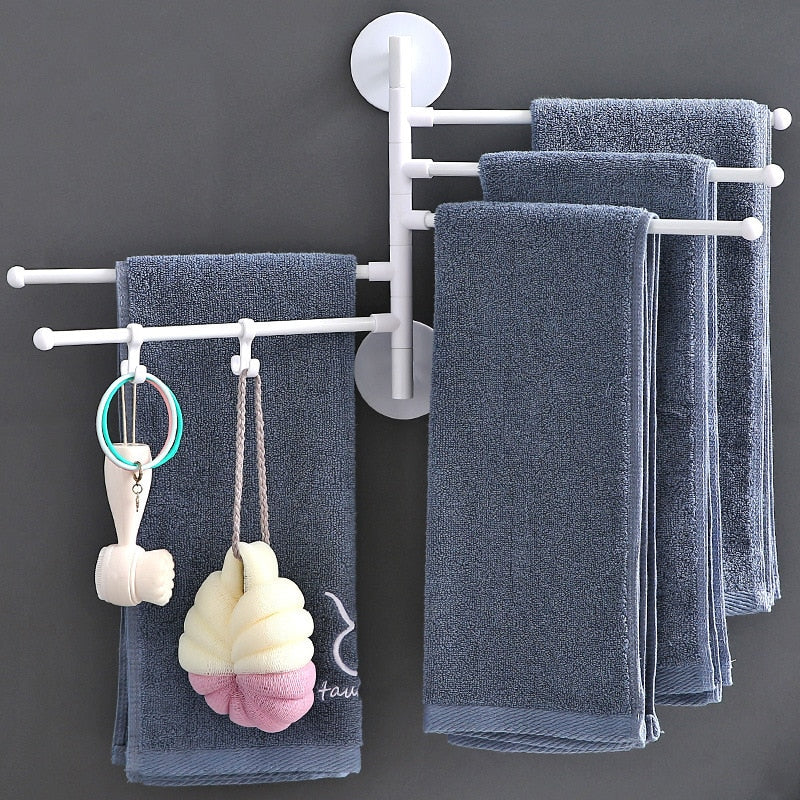 Punch-Free Bathroom Towel Holder